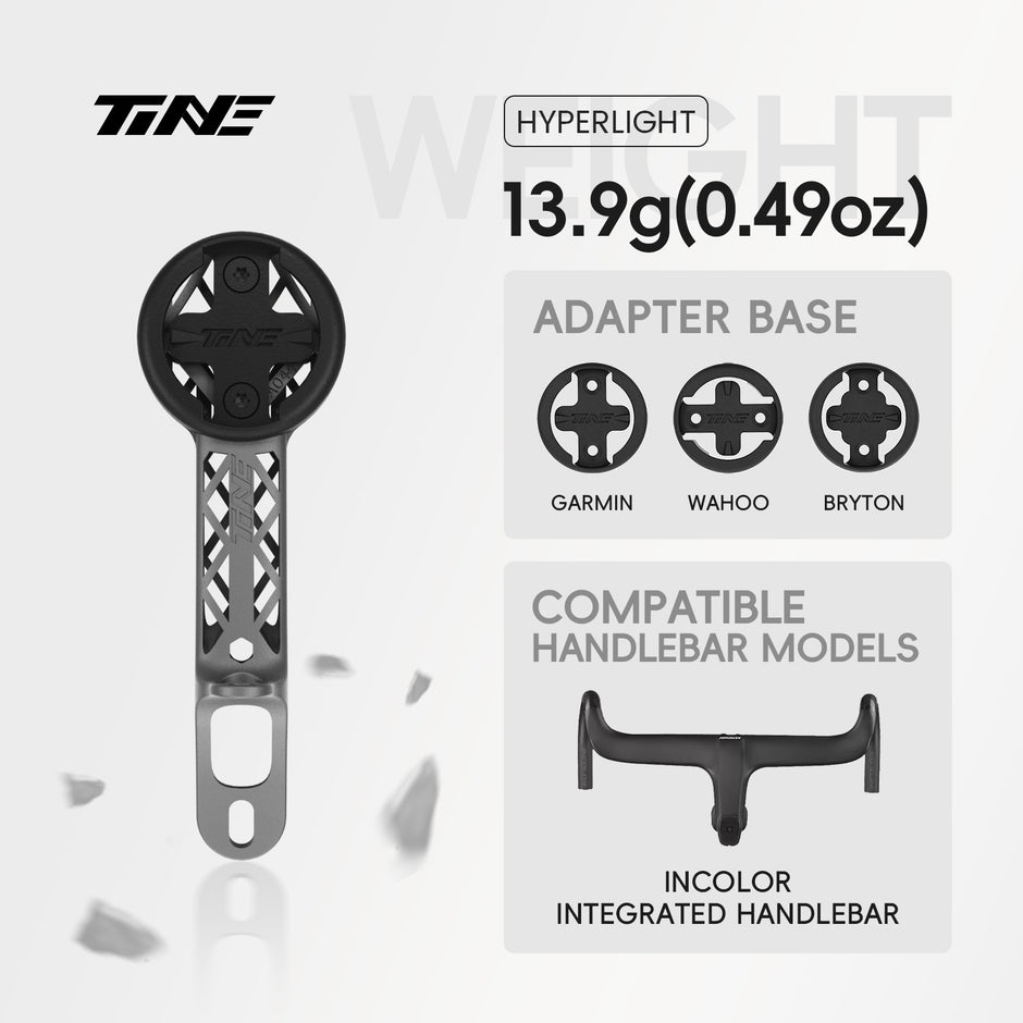 TiNE INCOLOR integrated handlebars | Titanium Bicycle Computer Mount