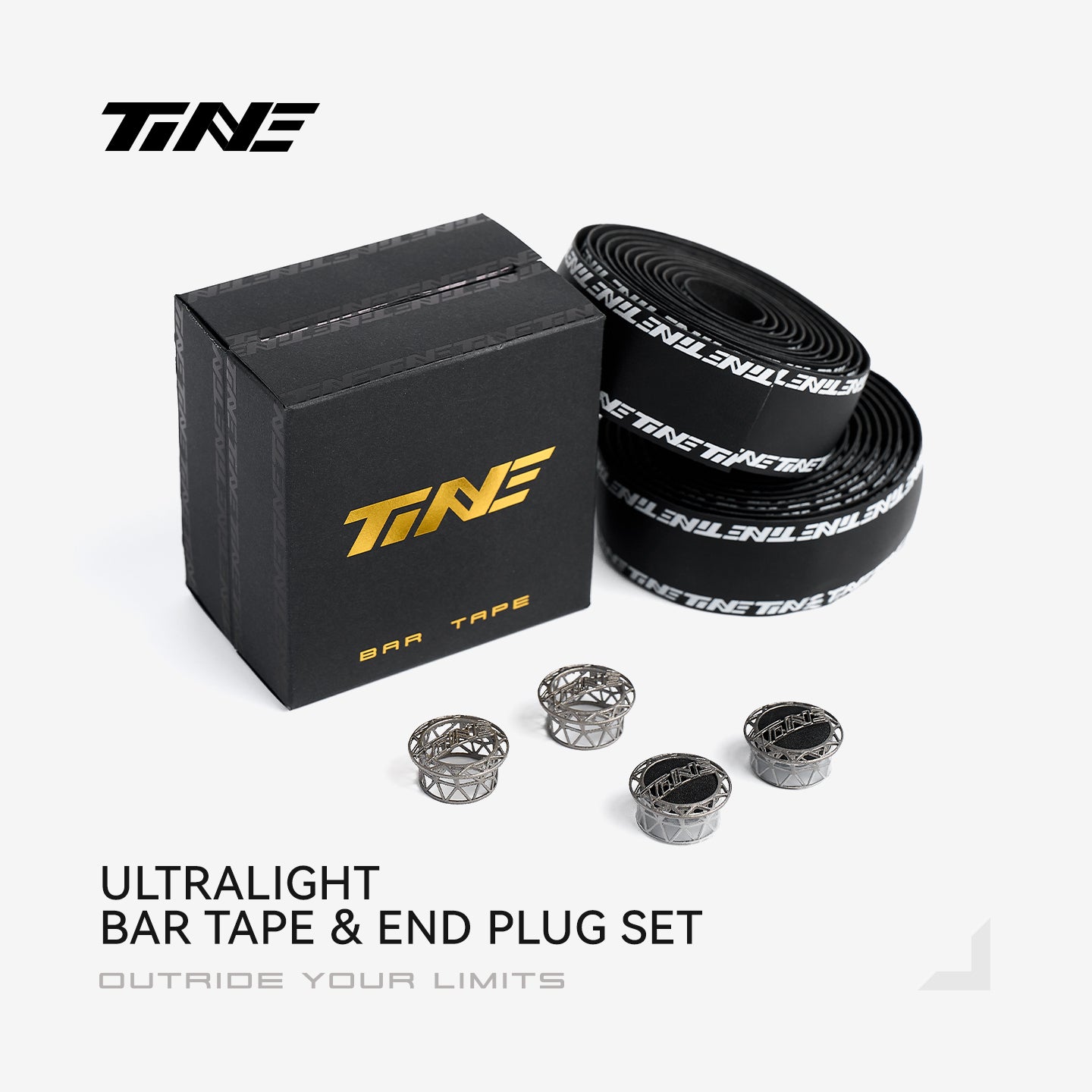 Ultra-Light Road Bike Handlebar Tape & Titanium bar end plug Kit