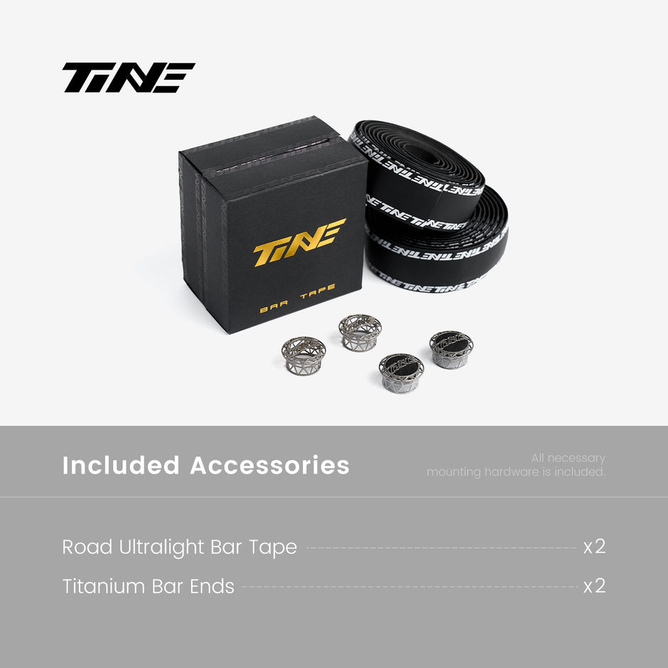 Ultra-Light Road Bike Handlebar Tape & Titanium bar end plug Kit