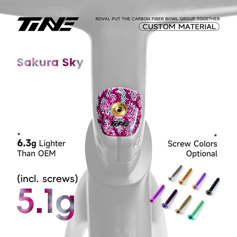 The Ultralight carbon white|headset top cover for S-WORKS Roval Rapide