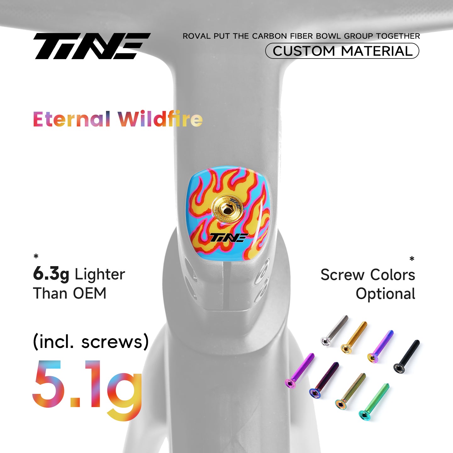 The Ultralight carbon white|headset top cover for S-WORKS Roval Rapide