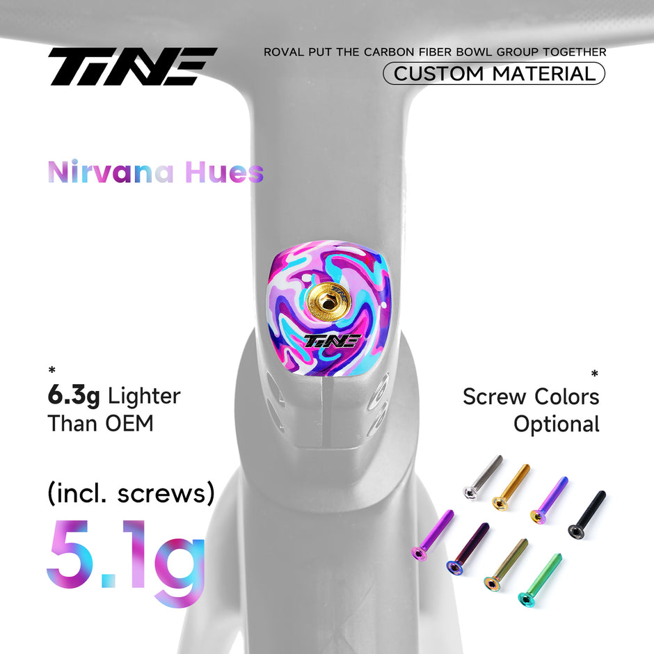 The Ultralight carbon white|headset top cover for S-WORKS Roval Rapide