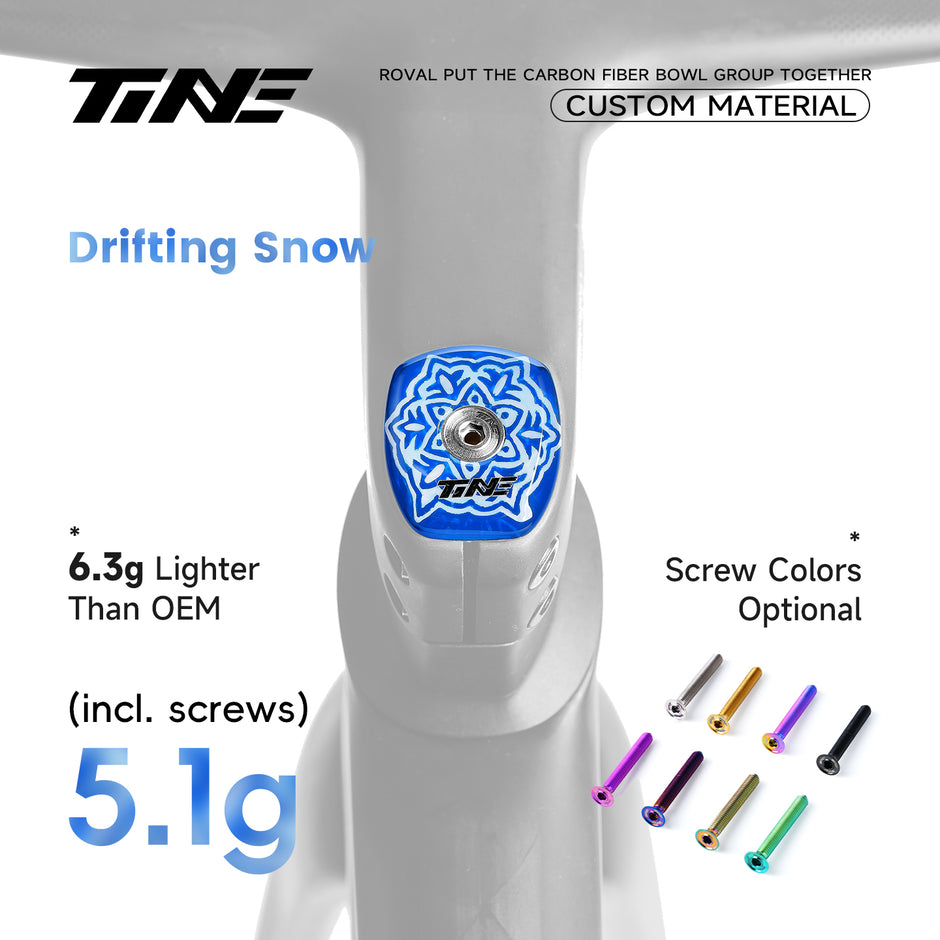 The Ultralight carbon white|headset top cover for S-WORKS Roval Rapide