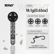 TiNE Titanium Bicycle Computer Mount for Colnago CC.01 Turbo model, black circular base, lattice-patterned arm