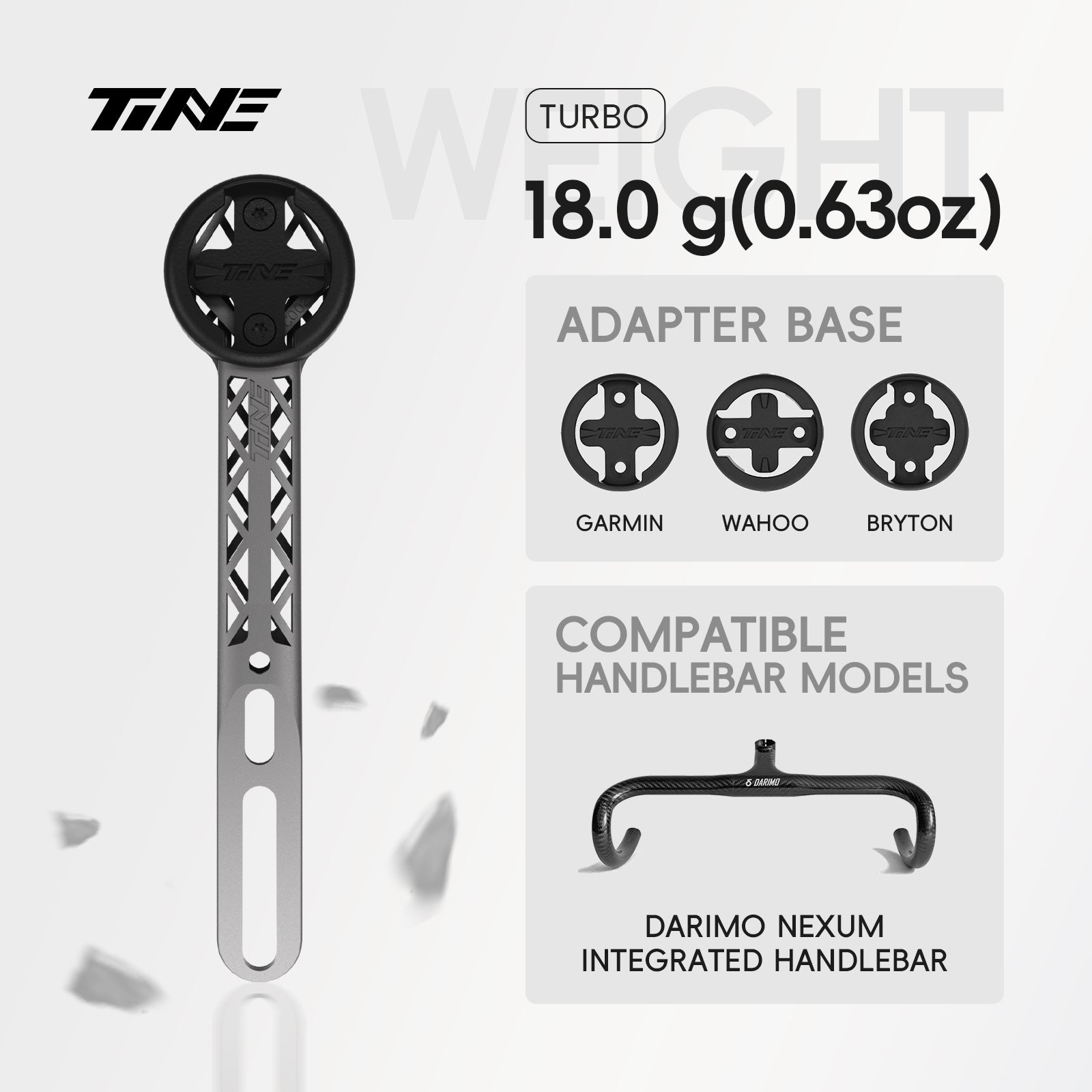 For M5 dual-hole integrated bars (such as DARIMO NEXUM) | Titanium bike mount