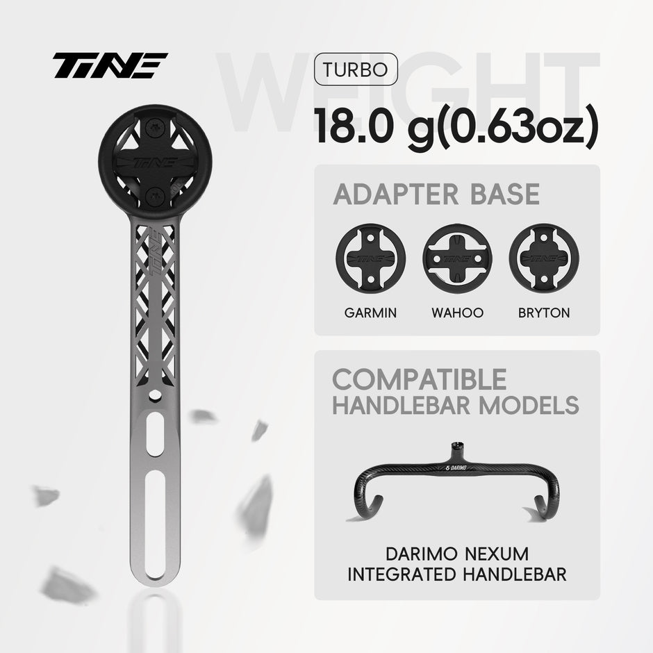 For M5 dual-hole integrated bars (such as DARIMO NEXUM) | Titanium bike mount