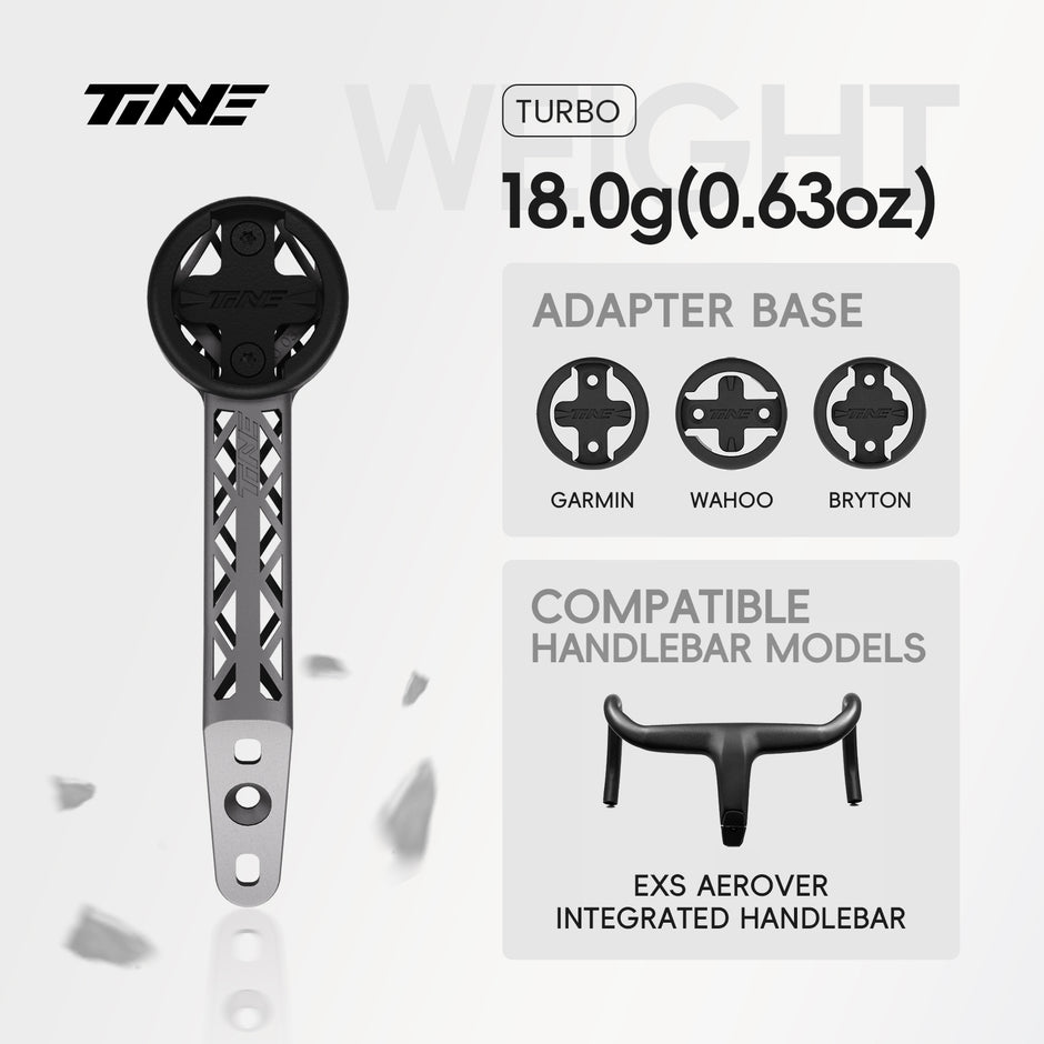 TiNE EXS AEROVER integrated handlebars | Titanium Bicycle Computer Mount