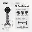 TiNE Turbo titanium bicycle computer mount for MOST Talon MY25 handlebar, black circular mount, silver frame, adapter bases