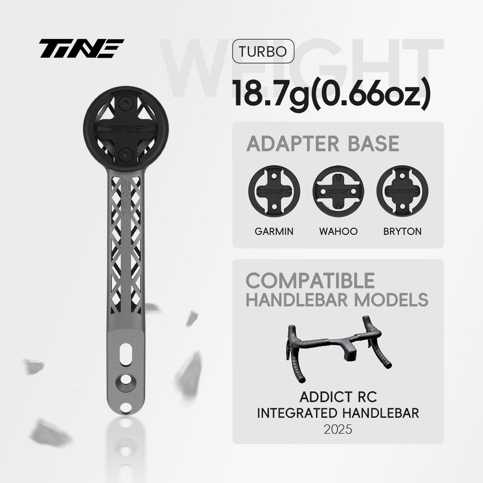 TiNE SCOTT ADDICT RC 2025 integrated-bar handlebars | Titanium Bicycle Computer Mount