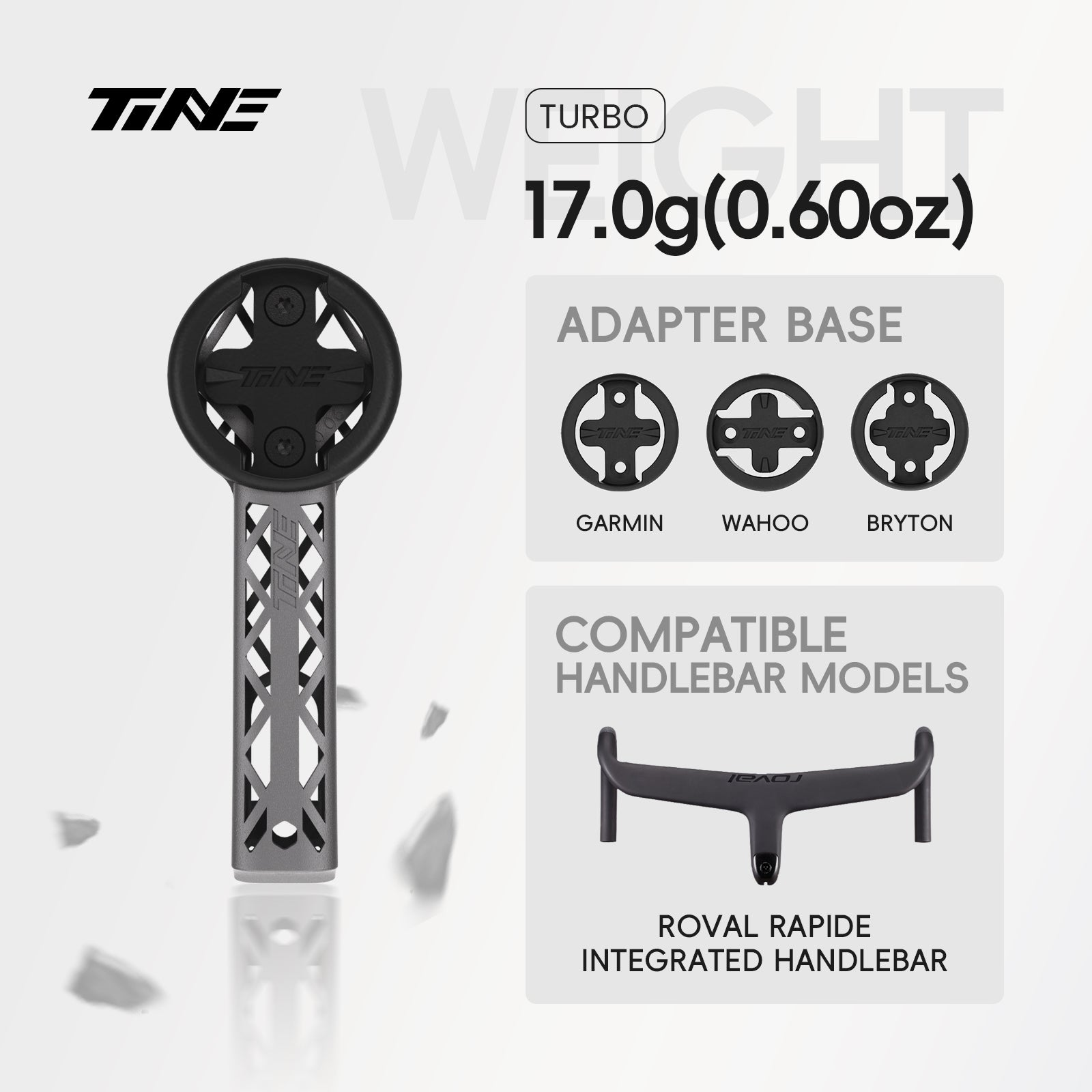 TiNE Specialized ROVAL RAPIDE | Titanium Bicycle Computer Mount