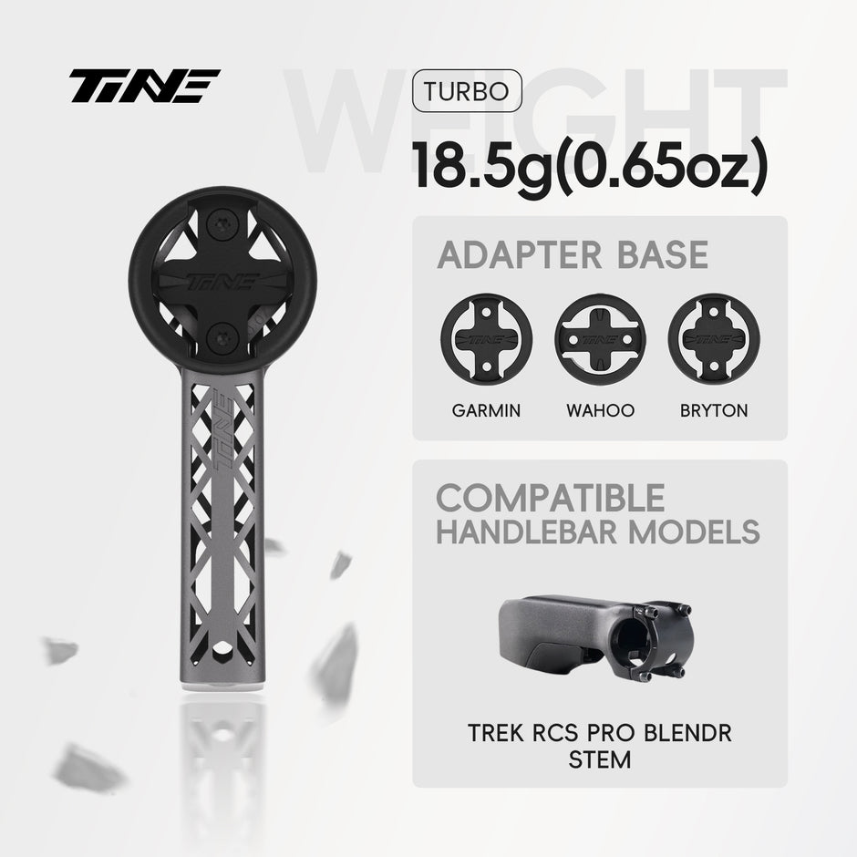 TiNE TREK RCS Pro Blendr Stem | Titanium Bicycle Computer Mount