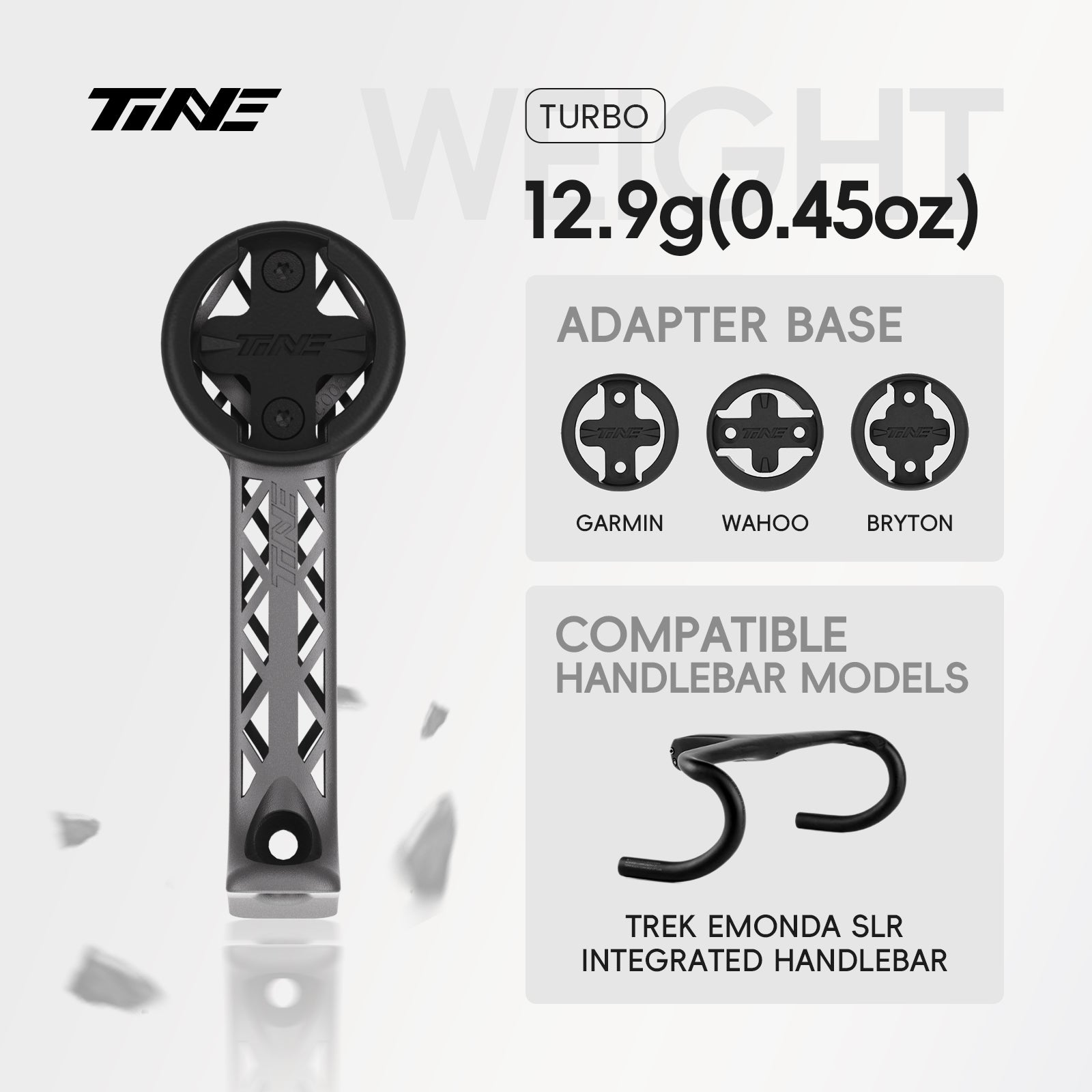TiNE TREK Emonda SLR integrated handlebars | Titanium Bicycle Computer Mount