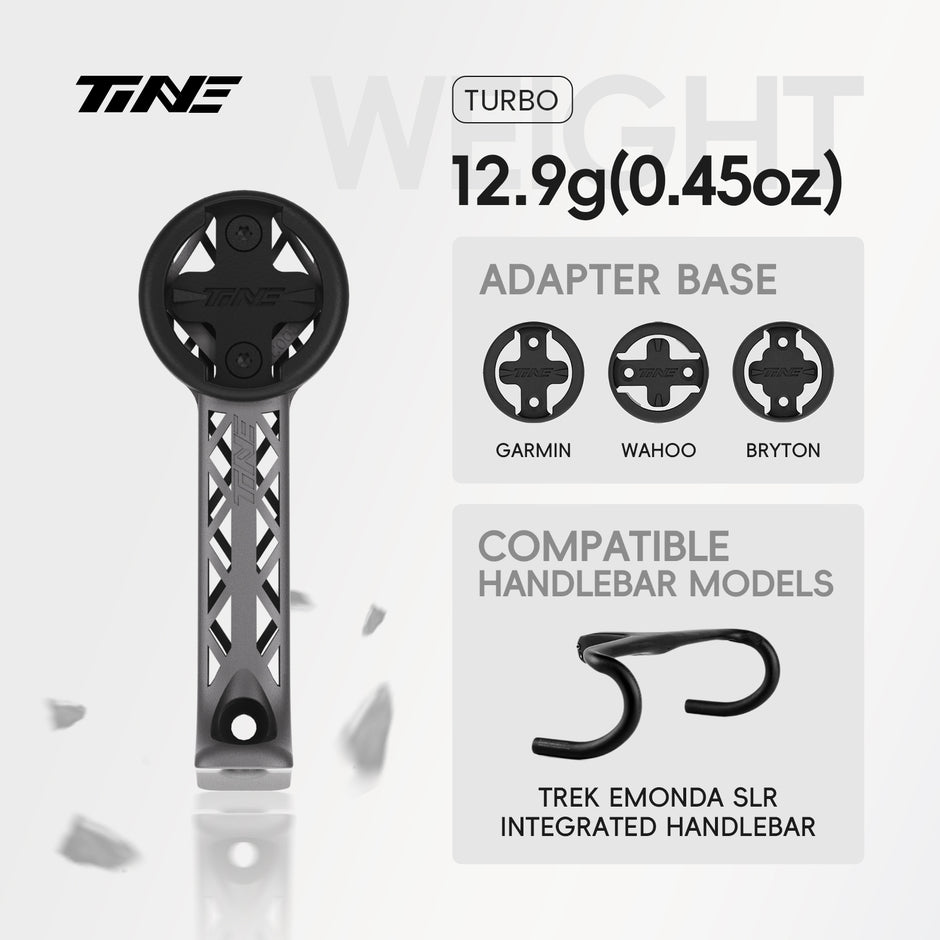 TiNE TREK Emonda SLR integrated handlebars | Titanium Bicycle Computer Mount