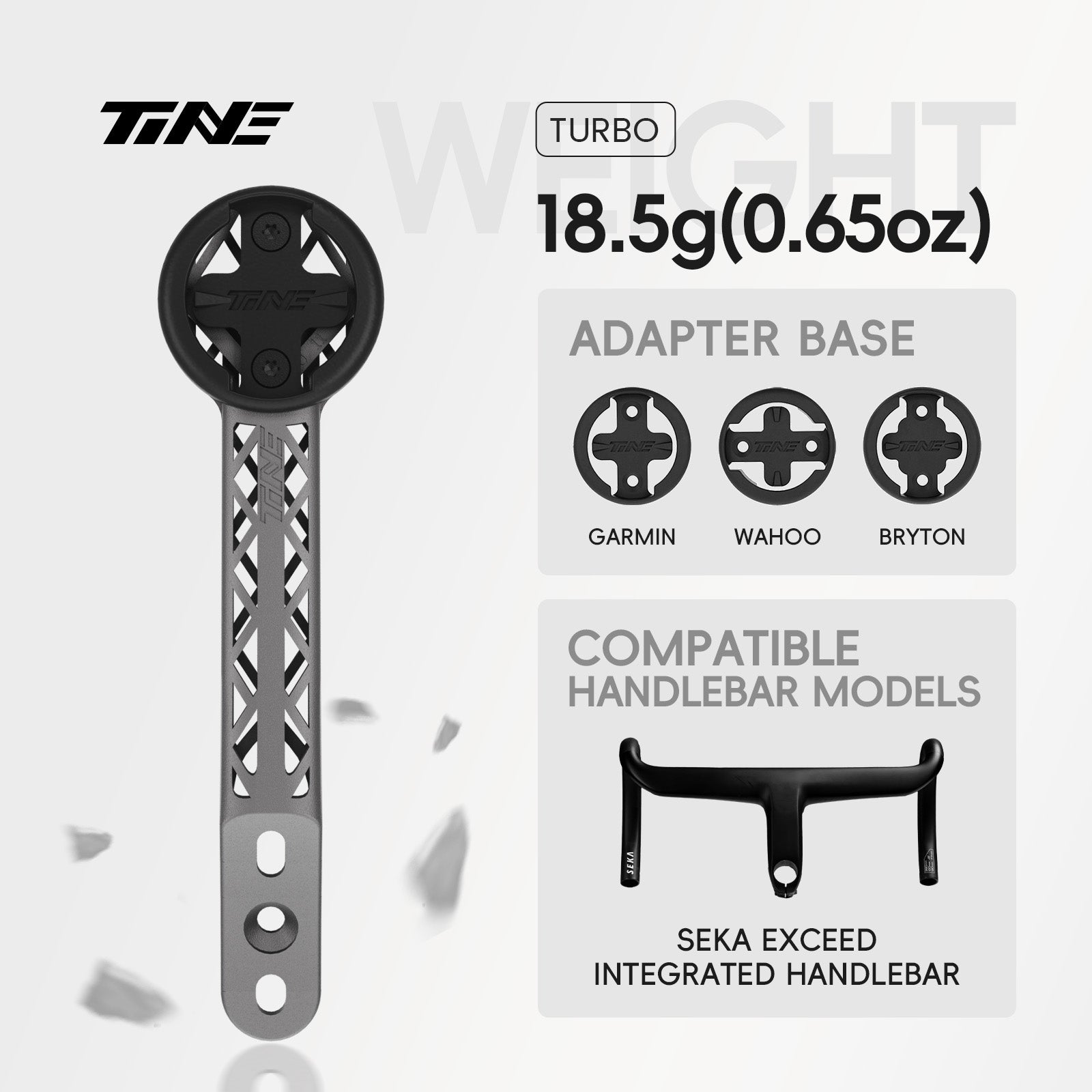 TiNE SEKA EXCEED/SPEAR | Titanium Bicycle Computer Mount