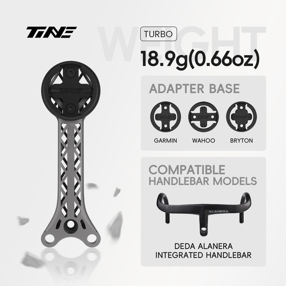 TiNE DEDA alanera | Titanium Bicycle Computer Mount