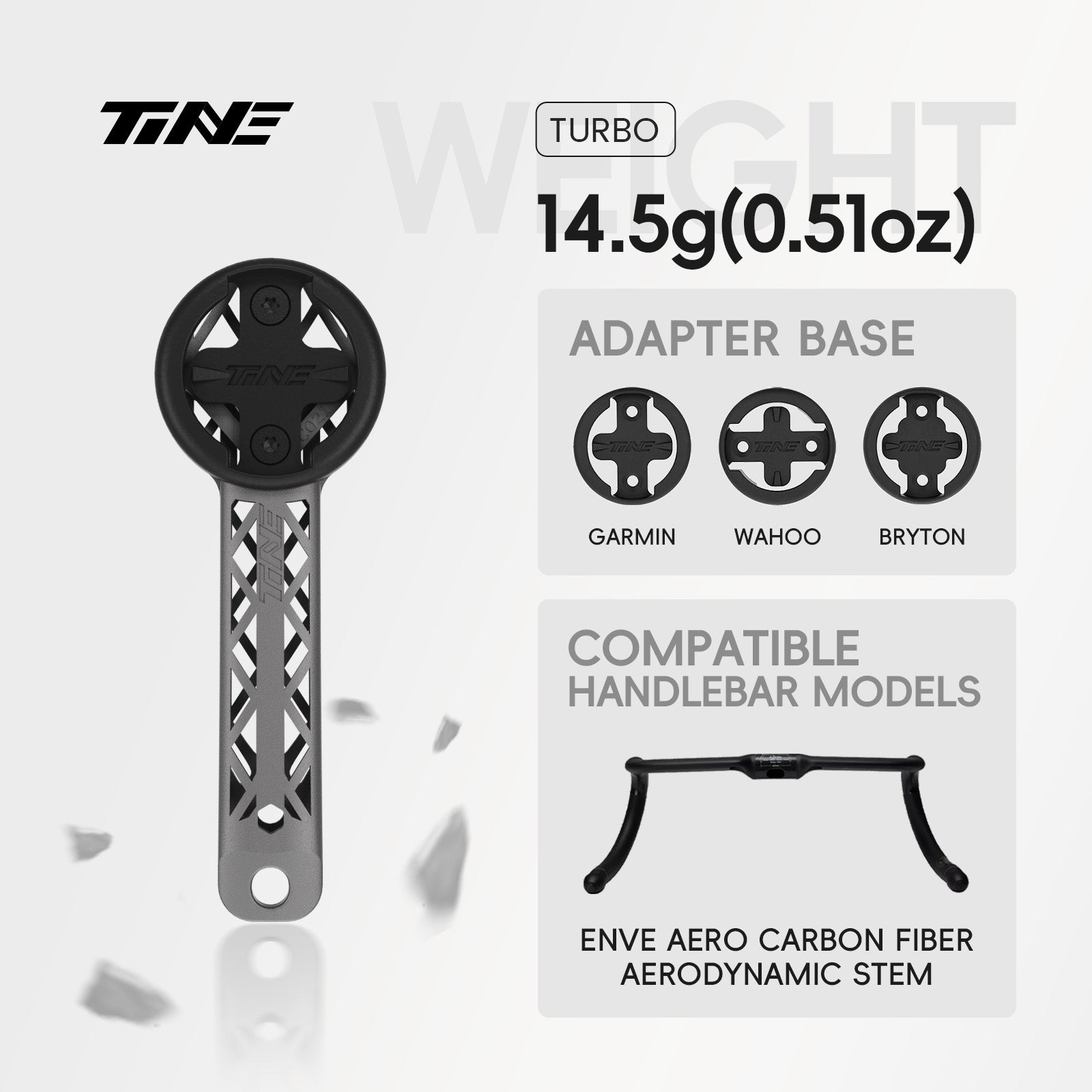 TiNE ENVE aero | Titanium Bicycle Computer Mount
