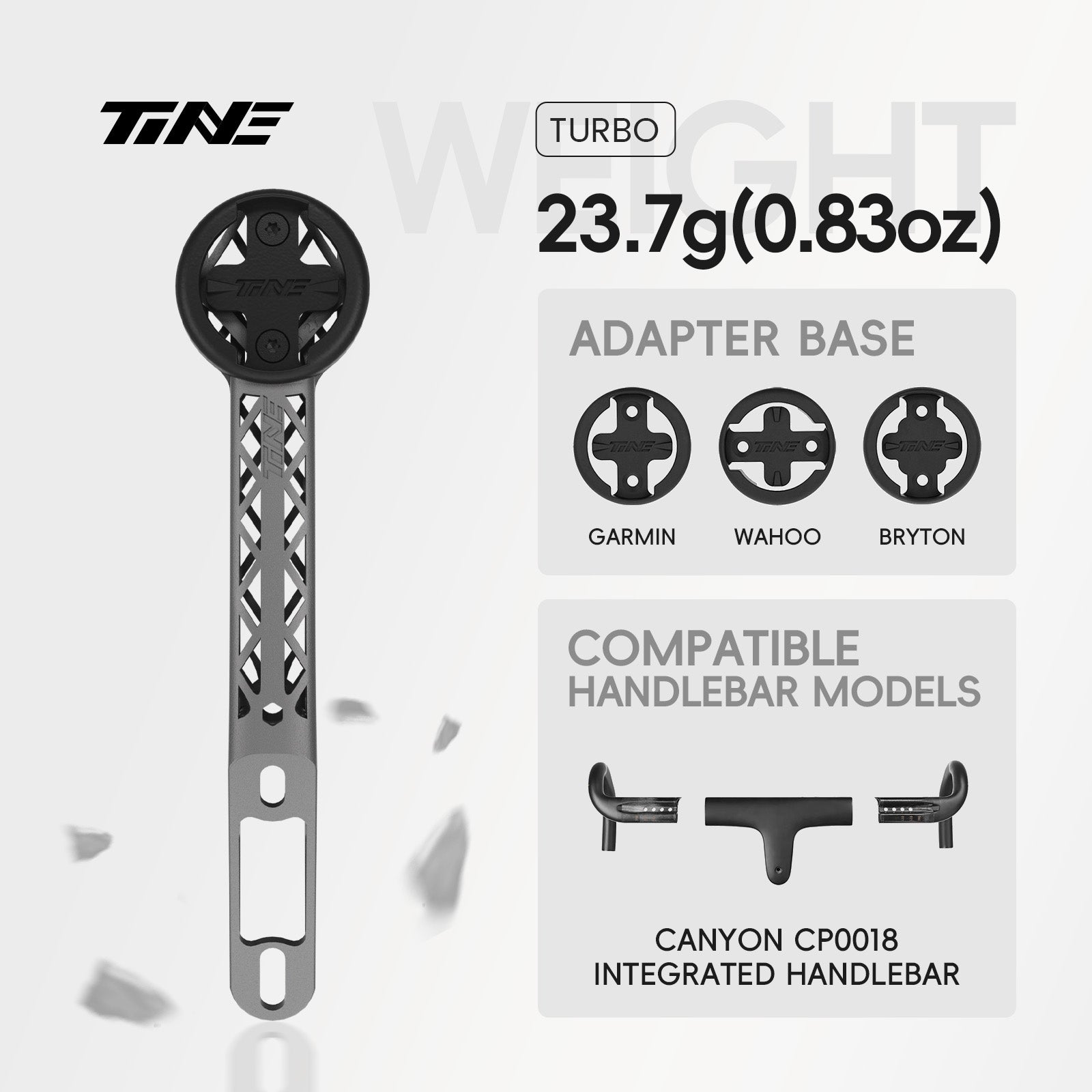 TiNE CANYON CP0018 integrated-bar handlebars | Titanium Bicycle Computer Mount