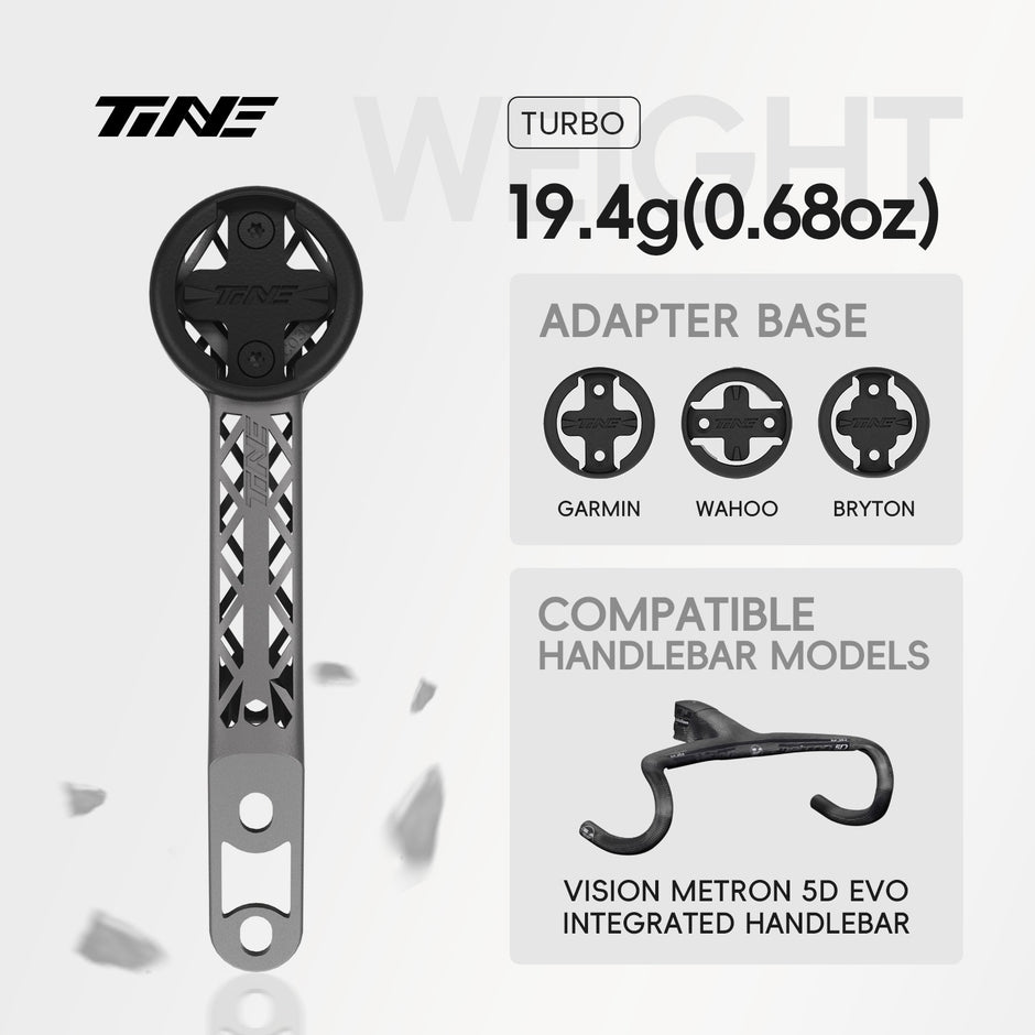 TiNE VISION METRON 5D EVO | Titanium Bicycle Computer Mount