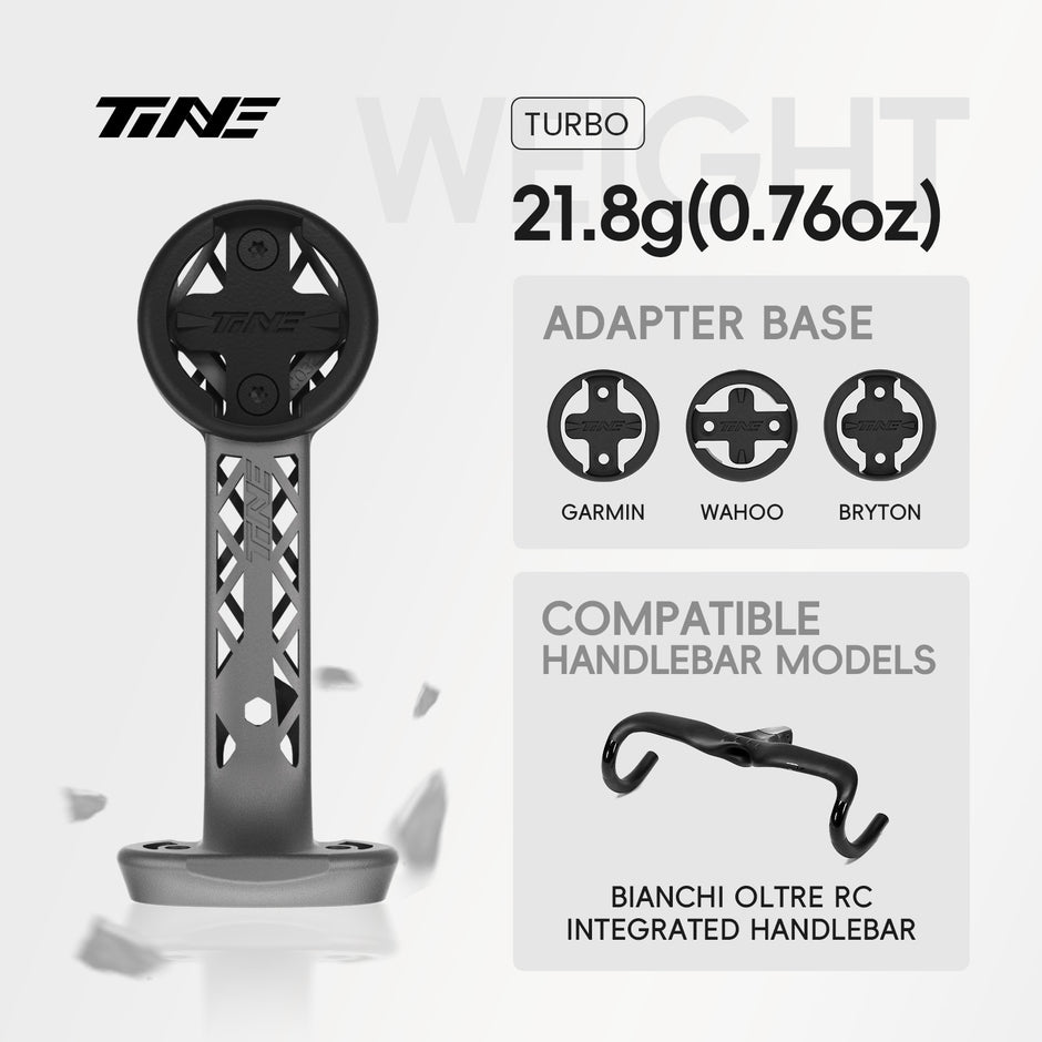TiNE BIANCHI OLTRE RC | Titanium Bicycle Computer Mount