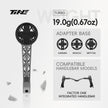 TiNE FACTOR ONE TURBO titanium bicycle computer mount with black circular base and lattice design