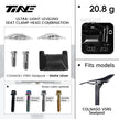 TINE ultra-light seat clamp heads for Colnago V5RS matte silver seatpost