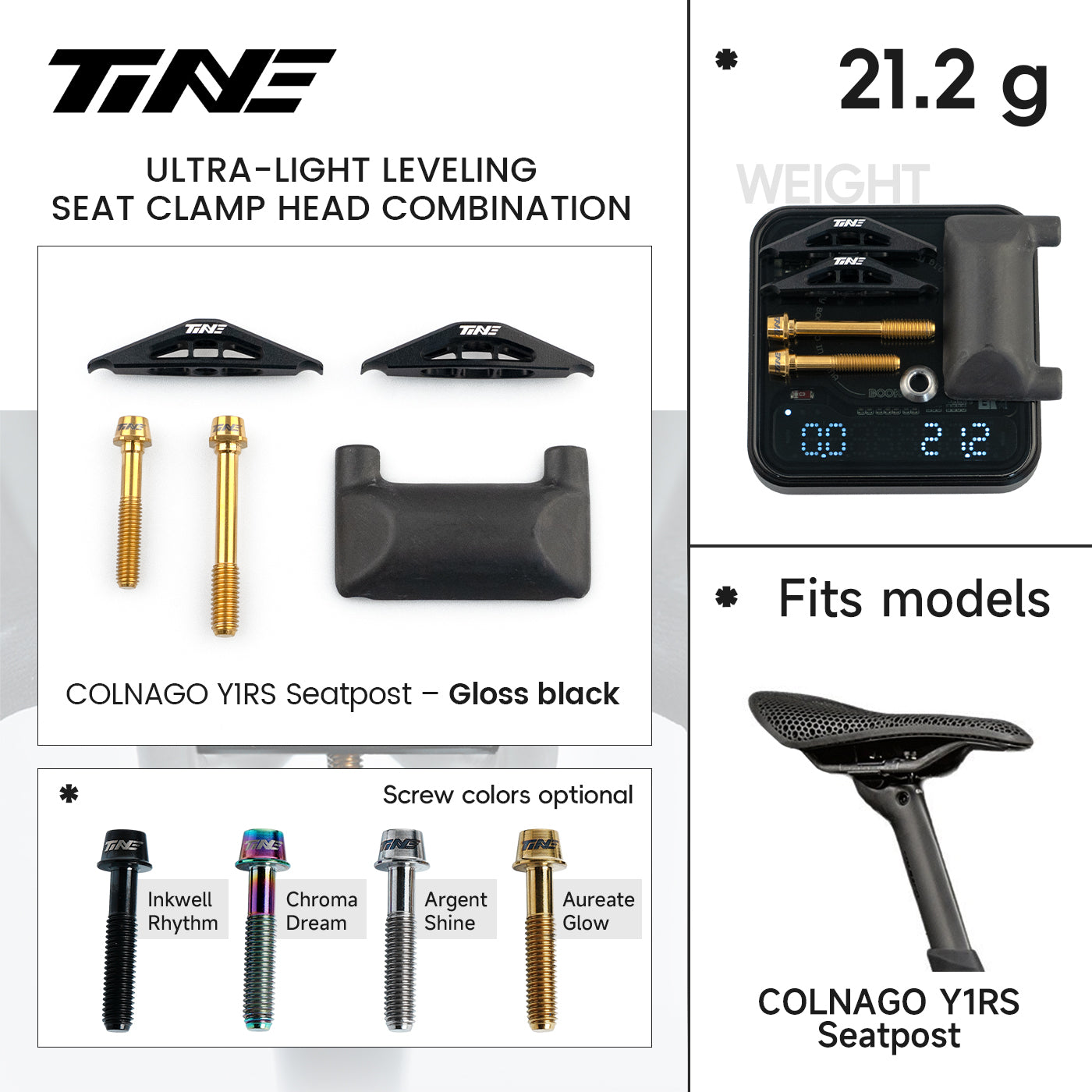 Colnago Y1RS | Carbon fiber seatpost balance kit Titanium alloy upgrade