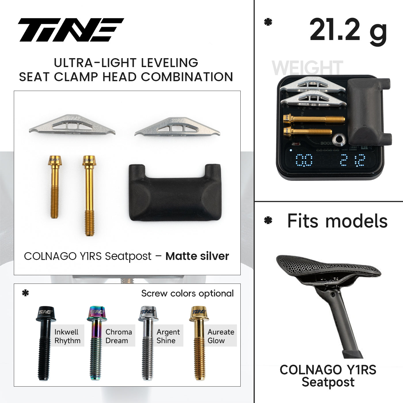 Colnago Y1RS | Carbon fiber seatpost balance kit Titanium alloy upgrade