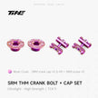 TiNE Tech SRM THM crank cover + screw set, blush crush pink titanium ultralight modification kit