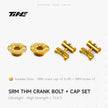 TiNE TECH titanium crank cap + screw set - Aureate Glow gold finish, ultralight modification kit
