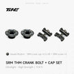 TiNE Tech SRM THM crank cover + screw set, inkwell rhythm black titanium ultralight modification kit