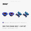 TiNE TECH Rosy Azure titanium ultralight THM/SRM crank cover + screw set