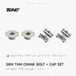 TiNE Tech SRM THM crank cover + screw set, argent shine titanium ultralight modification kit