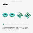 TiNE Tech SRM THM crank cover + screw set, verdant field green titanium ultralight modification kit