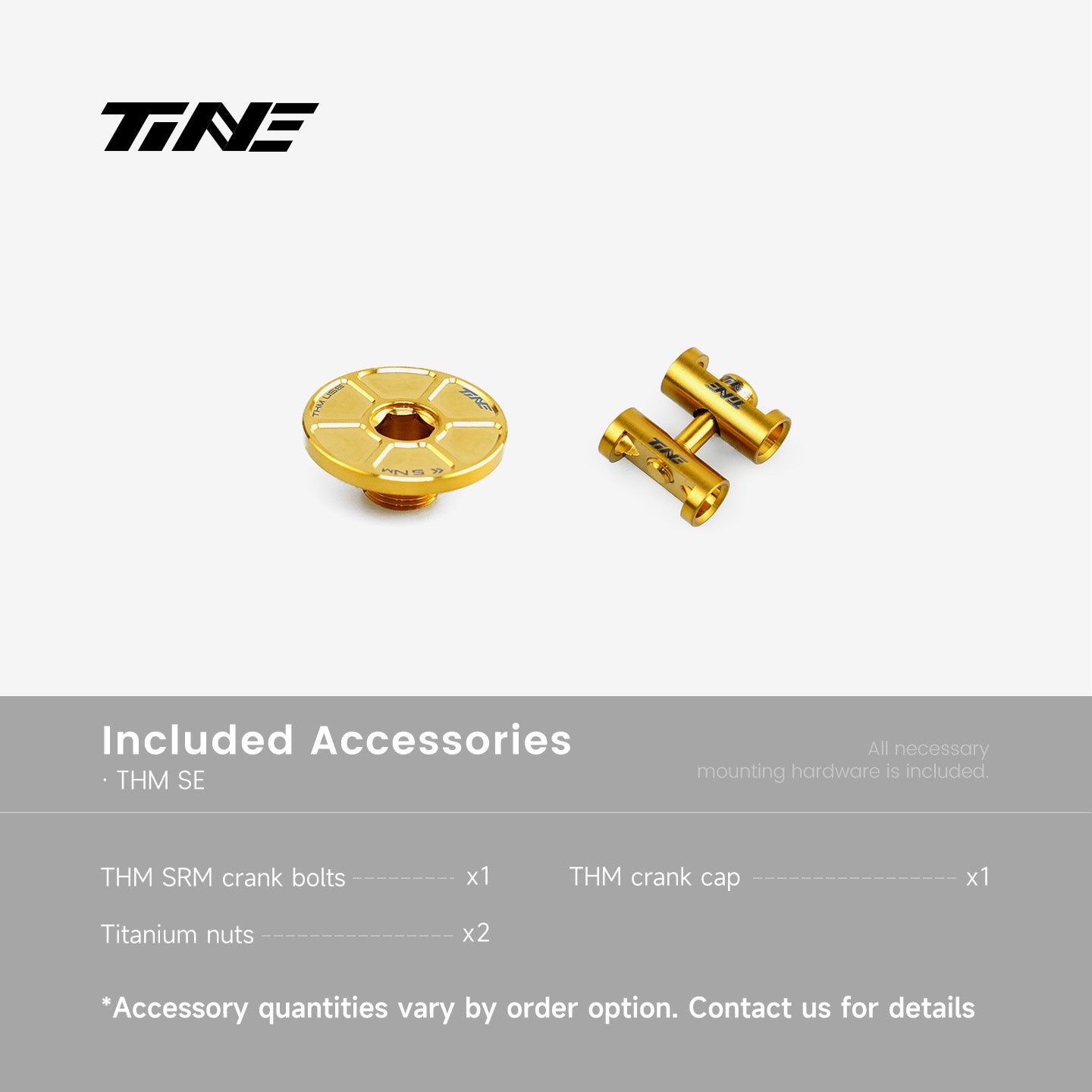 THM/SRM Crank Cover + Screw Set – Titanium Ultralight Modification Kit