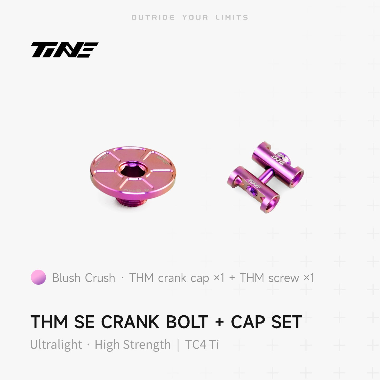 THM/SRM Crank Cover + Screw Set – Titanium Ultralight Modification Kit