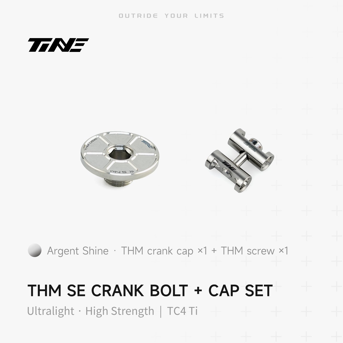 THM/SRM Crank Cover + Screw Set – Titanium Ultralight Modification Kit