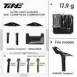 TiNE TECH DARIMO carbon fiber seat clamp kit, matte black/chroma dream