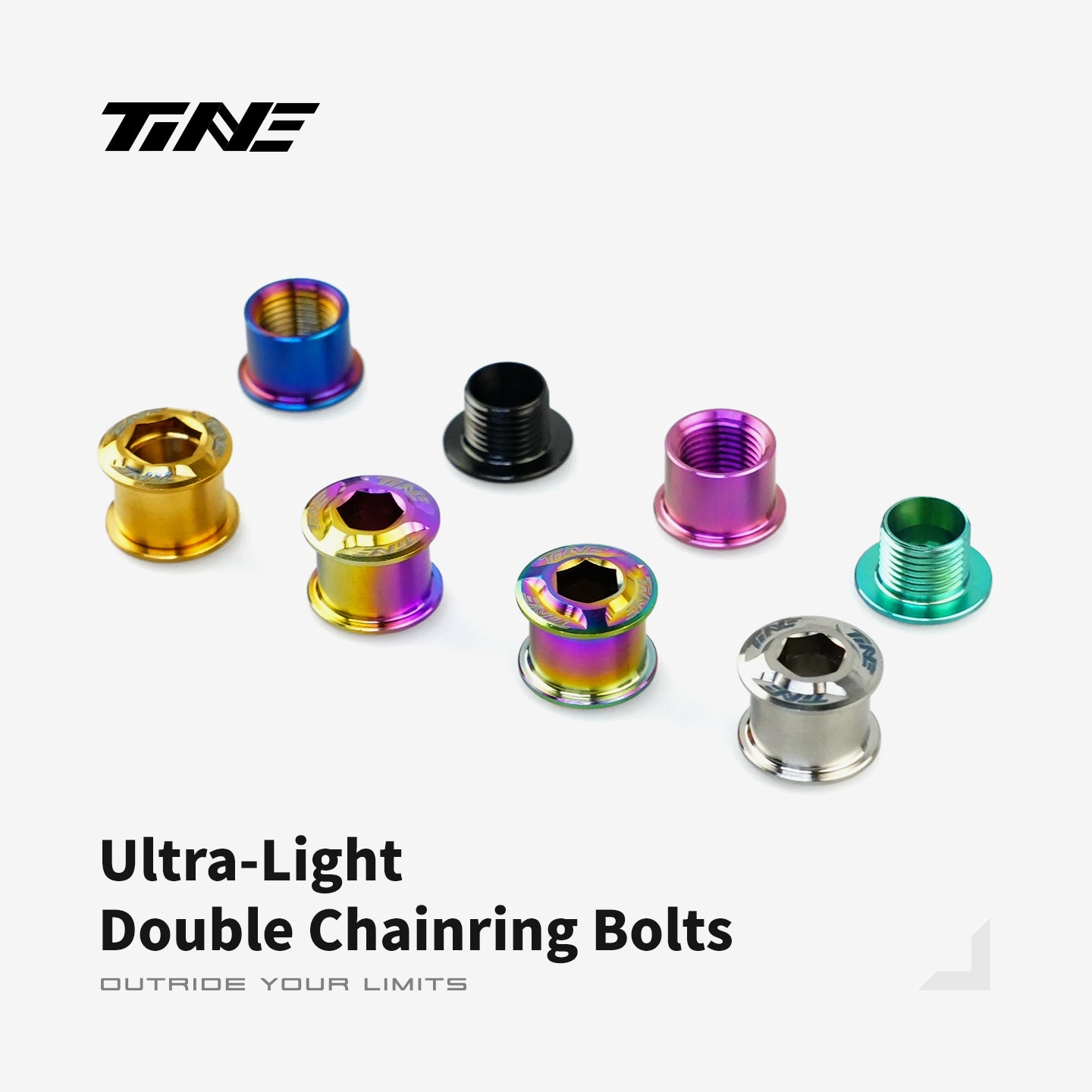 Titanium double chainring bolts roadbike – ultralight 2.0g pro kit top