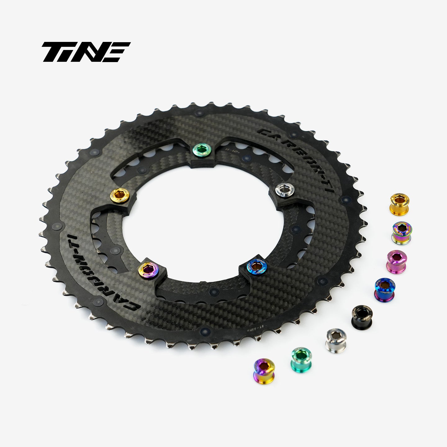 Titanium double chainring bolts roadbike – ultralight 2.0g pro kit top