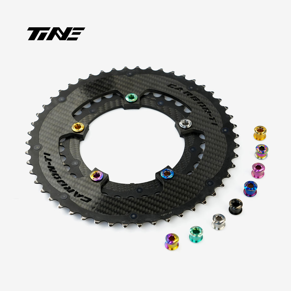 Titanium double chainring bolts roadbike – ultralight 2.0g pro kit top