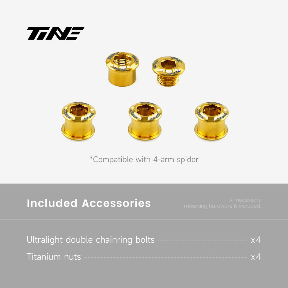 Titanium double chainring bolts roadbike – ultralight 2.0g pro kit top