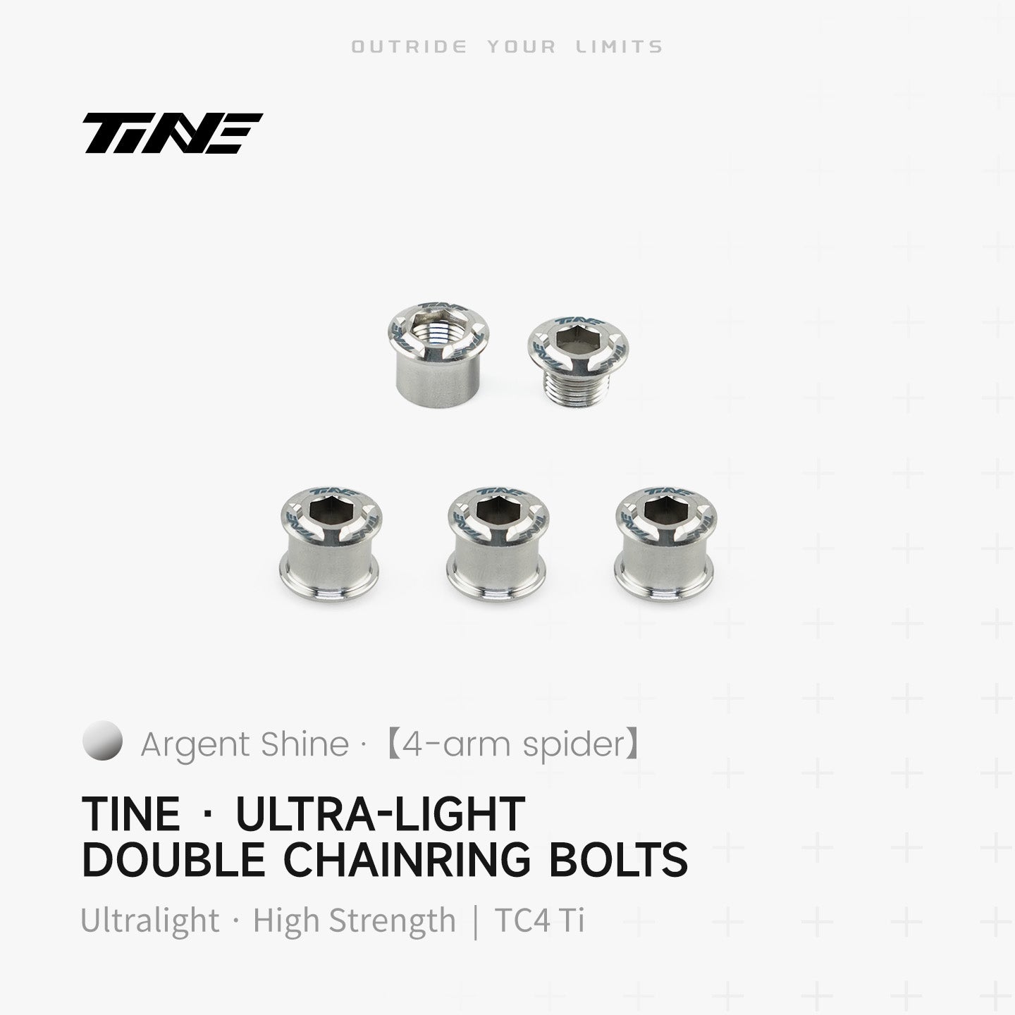 Titanium double chainring bolts roadbike – ultralight 2.0g pro kit top
