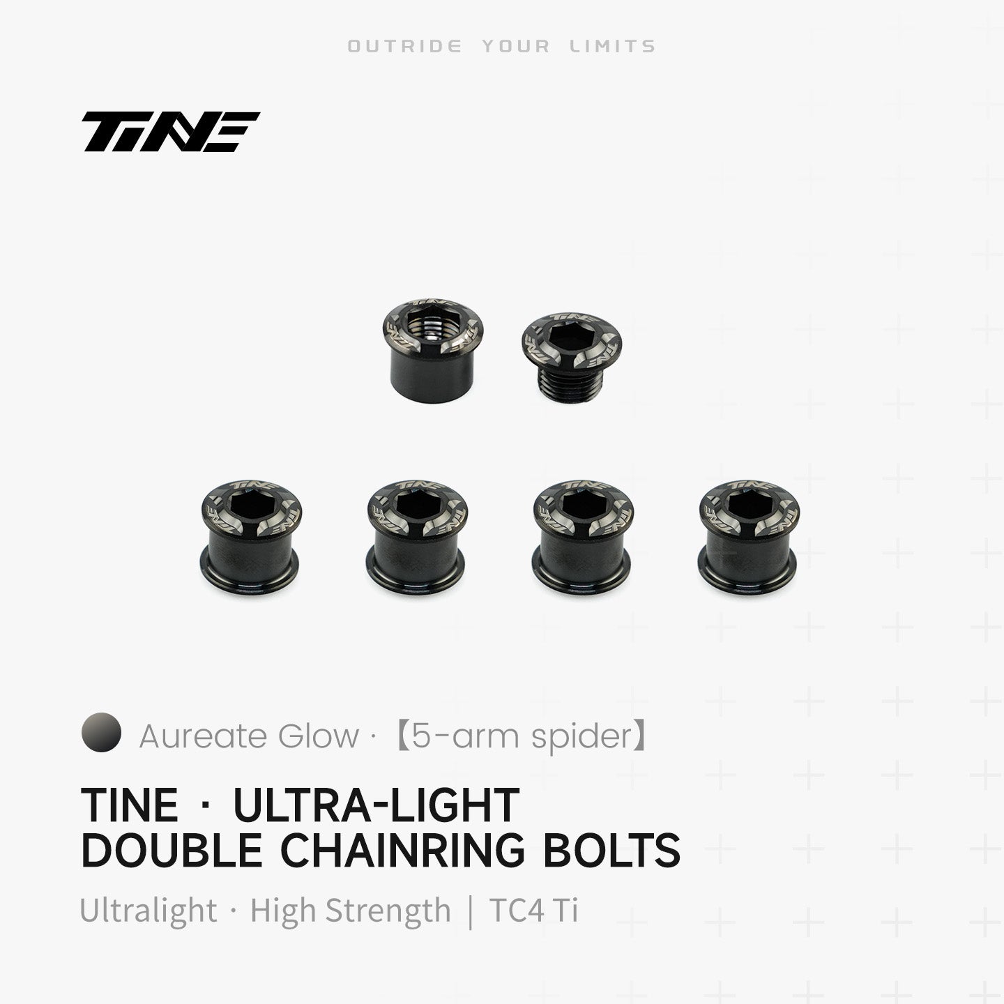 Titanium double chainring bolts roadbike – ultralight 2.0g pro kit top