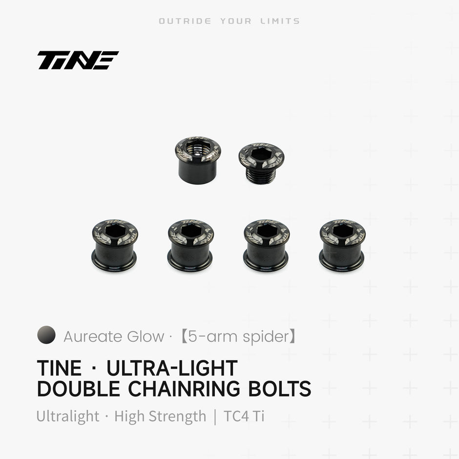 Titanium double chainring bolts roadbike – ultralight 2.0g pro kit top