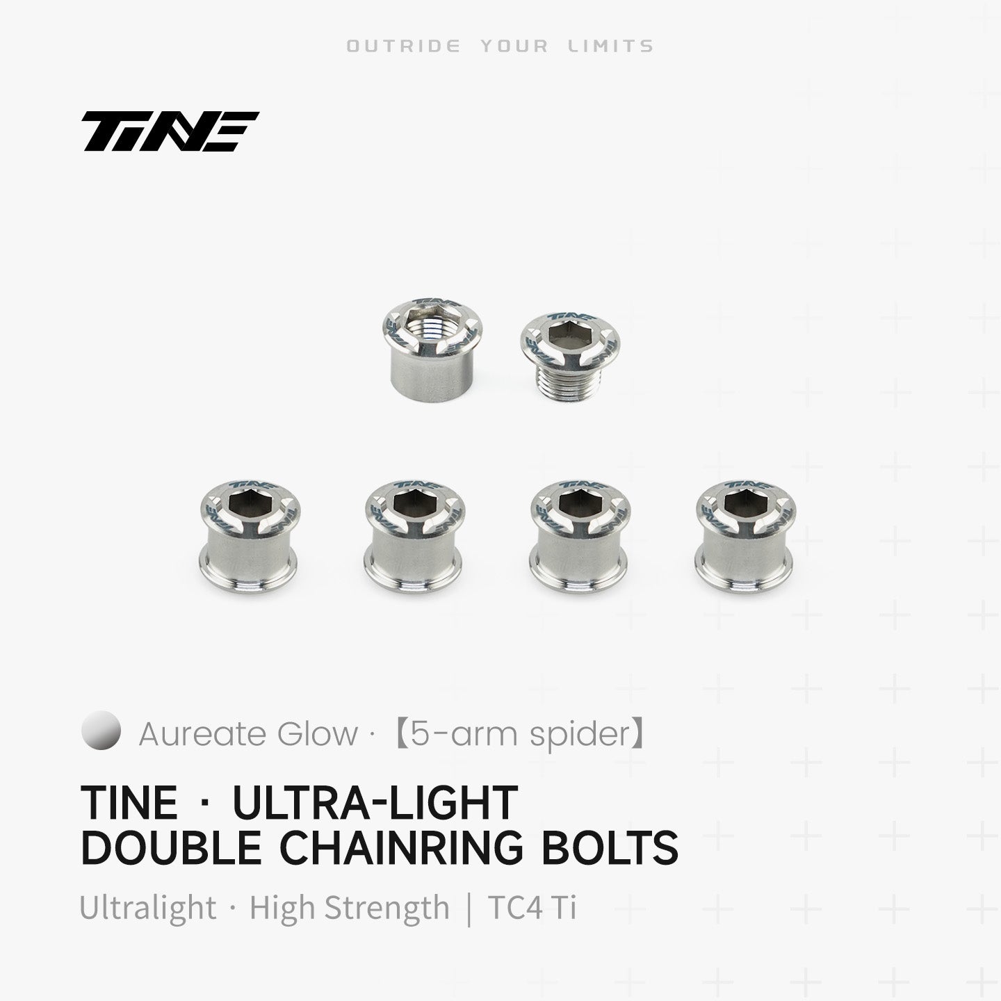 Titanium double chainring bolts roadbike – ultralight 2.0g pro kit top