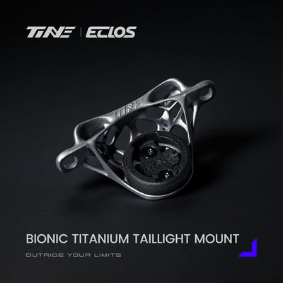 TINE Eclos Bionic Titanium Taillight Bracket - sleek silver alloy design