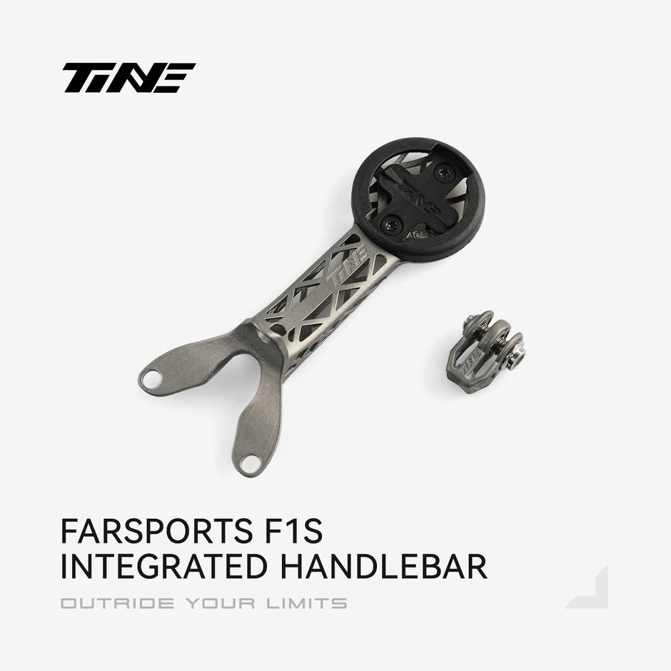 TiNE titanium bicycle computer mount for Farsports F1S integrated handlebar
