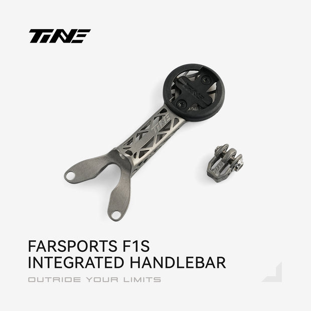 TiNE titanium bicycle computer mount for Farsports F1S integrated handlebar
