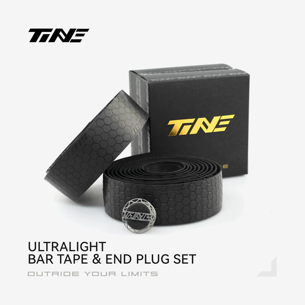 TiNE black hexagon-patterned handlebar tape kit
