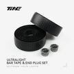 TiNE black hexagon bar tape set with titanium ends